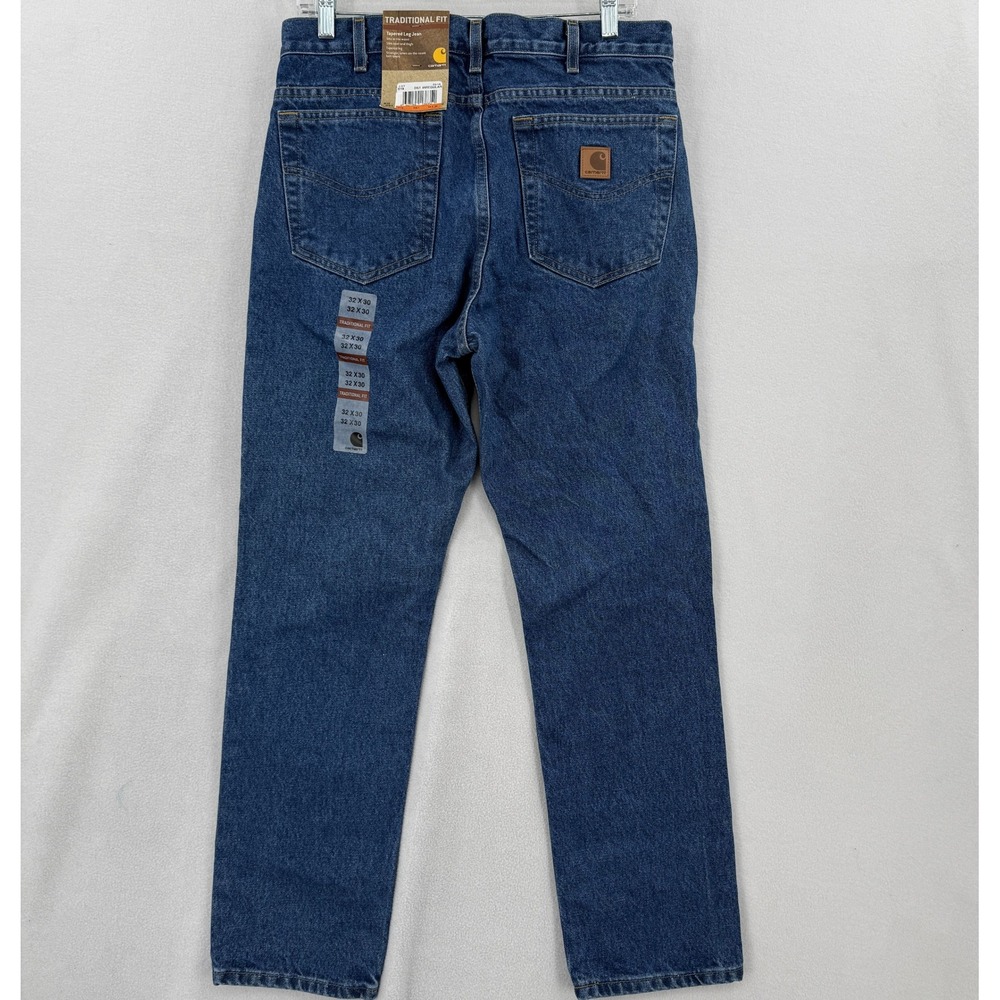 Carhartt B18 DST Jeans Mens 32x30 Blue Traditional Fit New Irregular Tapered Leg